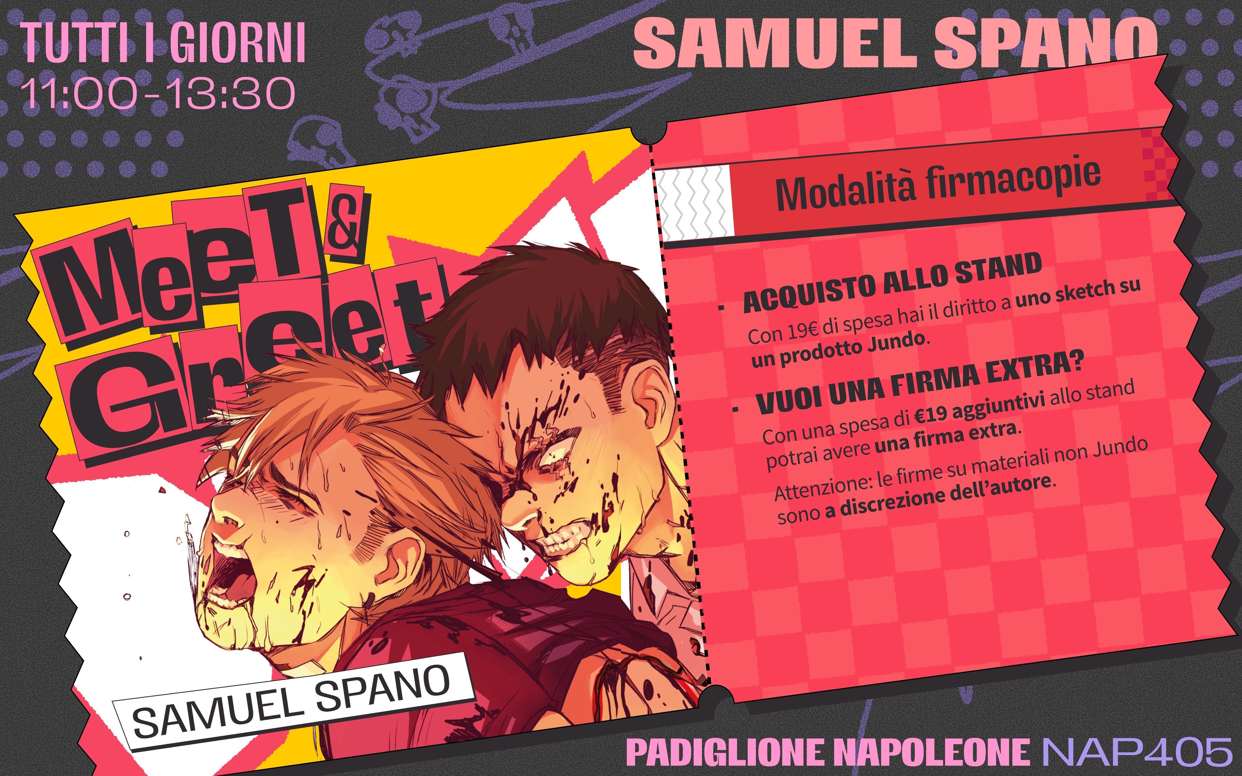 Lucca Comics & Games 2026 - Firmacopie Samuel Spano